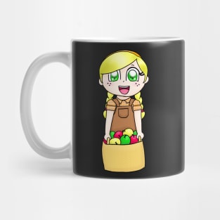 Girl With Apple Basket Mug